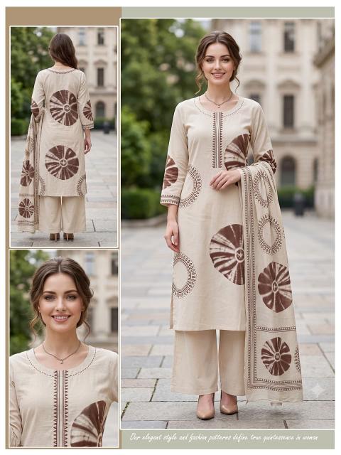 Desi kudi 3pcs print cotton kurti wholesale surat